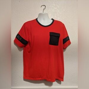 Marc Ecko Cut & Sew GUC sz XXL, Red and black tee with netting detail. Vintage.